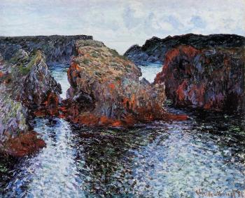 尅勞德 莫奈 Belle-Ile, Rocks at Port-Goulphar